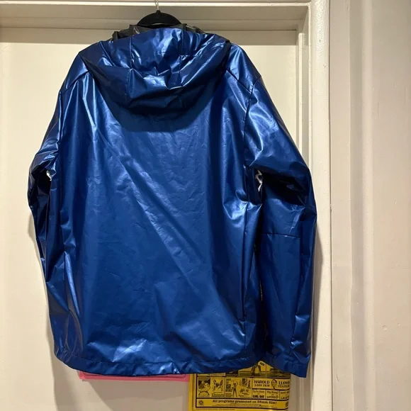 Woodpecker Men’s Wind Shell Flash Blue Jacket Hooded Zip Up Brand New NWT - Picture 9 of 13